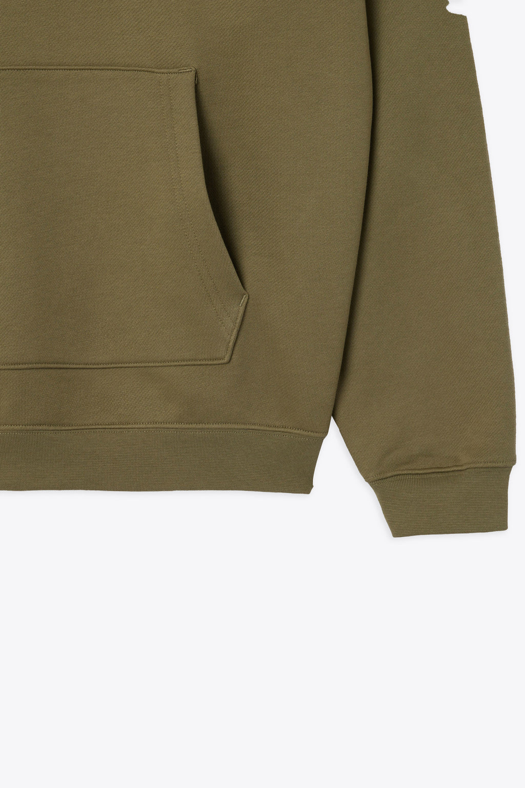 alt-image__Olive-green-cotton-hoodie-with-chest-logo-embroidery