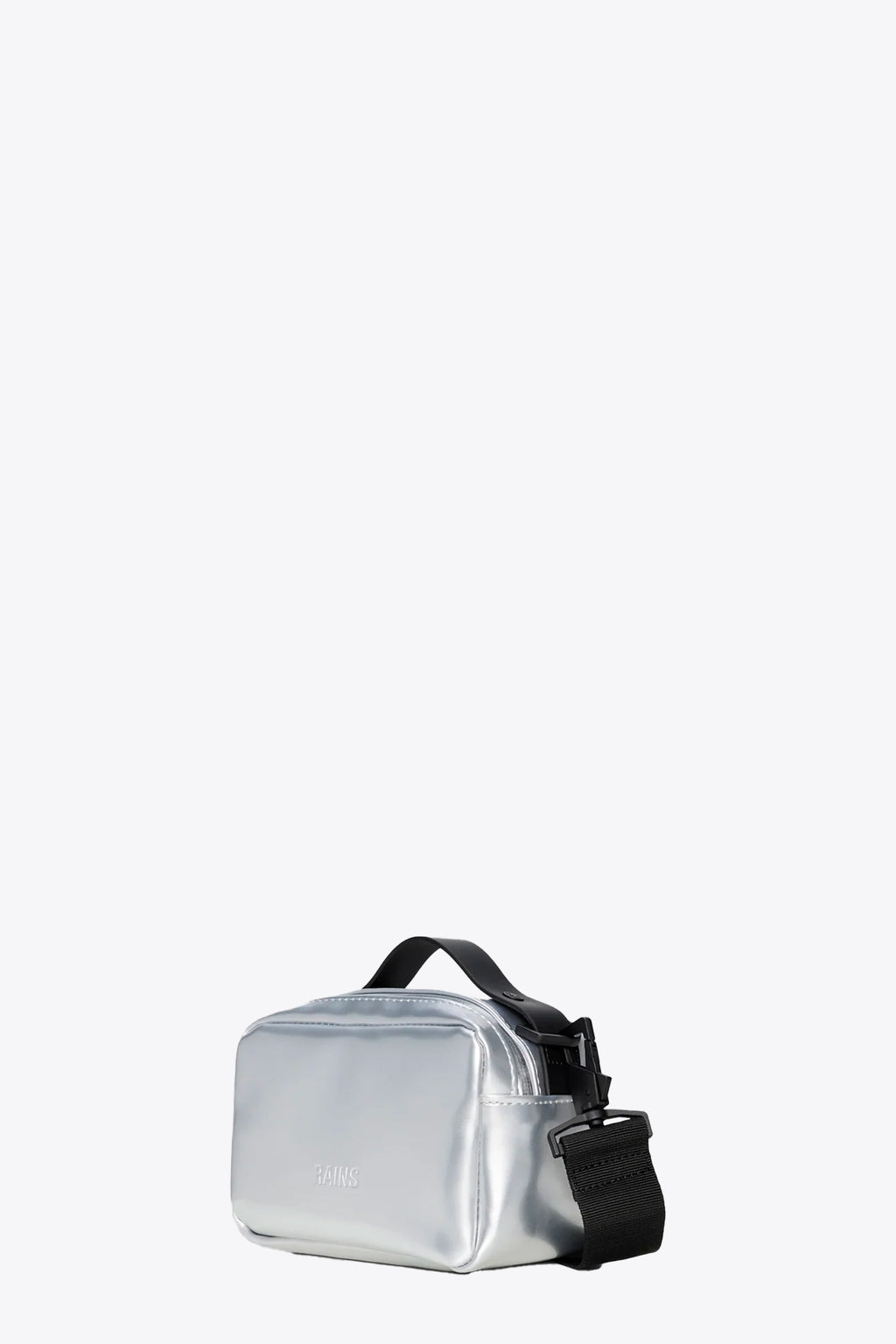 alt-image__Mirrored-silver-pvc-squared-small-bag-with-shoulder-strap---Box-Bag-Micro