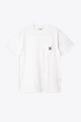 White cotton t-shirt with chest pocket and logo - S/S Pocket T-Shirt 