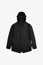 Giacca antipioggia unisex in pvc nero con cappuccio - Jacket 