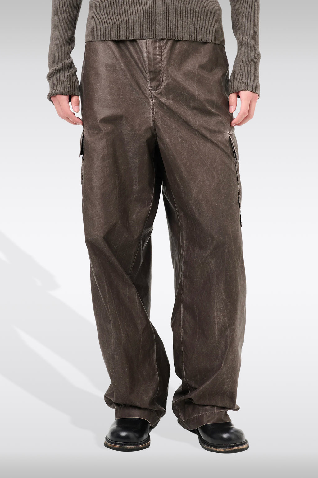 alt-image__Pantalone-cargo-in-nylon-lavato-marrone---Way-Trousers