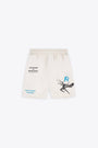 Off white lyocell shorts with Icarus graphic print and logo - Icarus Short 