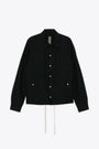 Black lyocell coach jacket with metal snaps closure - Snapfront Jkt  