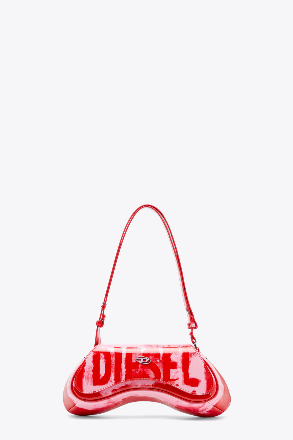 alt-image__Borsa-in-vernice-rossa-e-rosa-con-logo---Play-Crossbody-Bag