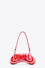 Borsa in vernice rossa e rosa con logo - Play Crossbody Bag 