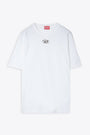 T-shirt bianca in cotone con logo Oval-D gommato - T Just Od 