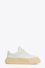 White leather sneaker Gambetta with chunky sole  