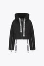 Black nylon hooded cropped puffer jacket - Puff khris cropped  
