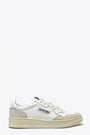White leather low sneaker with suede panels - Medalist 