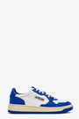 White and royal blue leather low sneaker - Medalist  