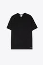Black cotton oversize t-shirt with logo 