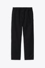 Black cotton twill pant with elastic waistband - Flint pant 