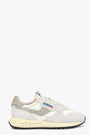 White nylon and grey sude low sneaker - Reelwind low  
