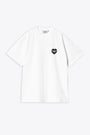 White cotton t-shirt with heart graphic print - S/S Heart Bandana T-Shirt 