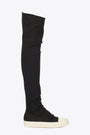 Black waxed denim stocking sneaker - High sock sneak 