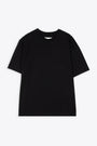 Black cotton boxy fit t-shirt - Lay 
