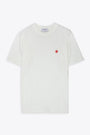 White cotton t-shirt with chest logo - Chest logo tee 