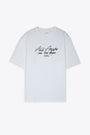 White t-shirt with italic logo print - Essential T-shirt 