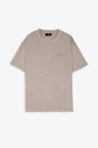 Faeded light browncotton t-shirt with logo - Owners Club T-shirt 