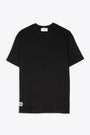 Black cotton t-shirt with back print - Fashion police tee 