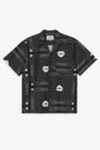 Black poplin shirt with bandana print - S/S Heart Bandana Shirt 