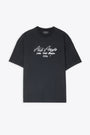 Black t-shirt with italic logo print - Essential T-shirt 